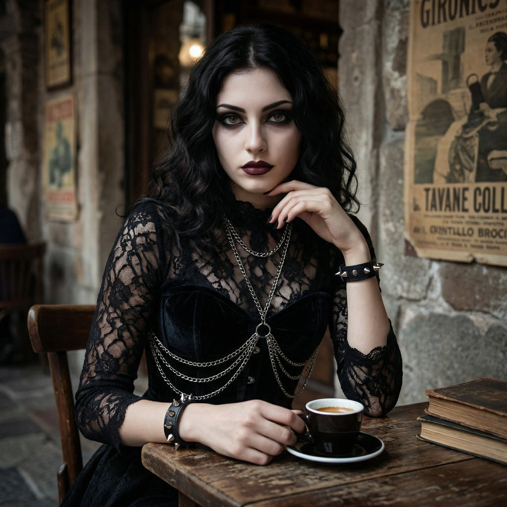 Bracciale “Borchie Punk” stile gotico