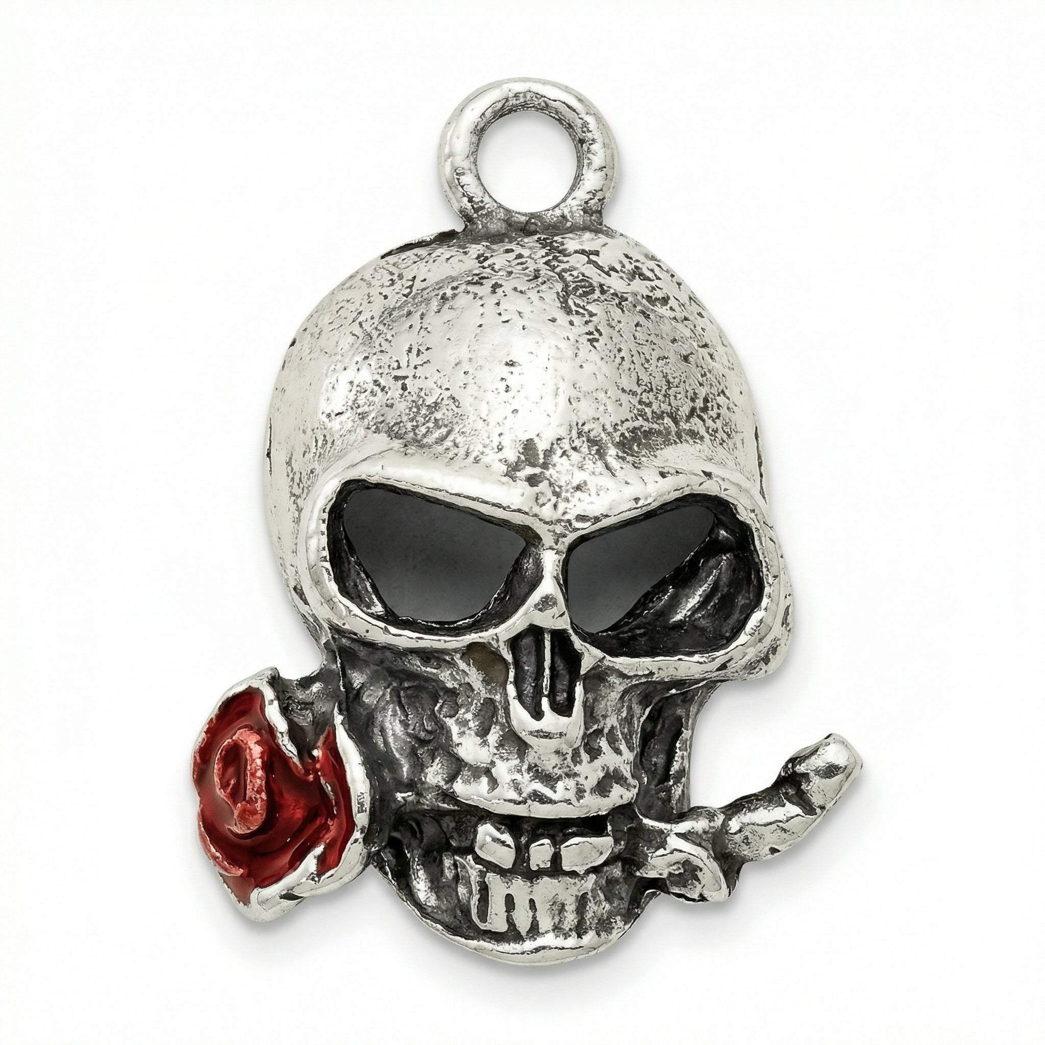 Ciondolo Gotico “Skull & Blood Rose” stile gotico