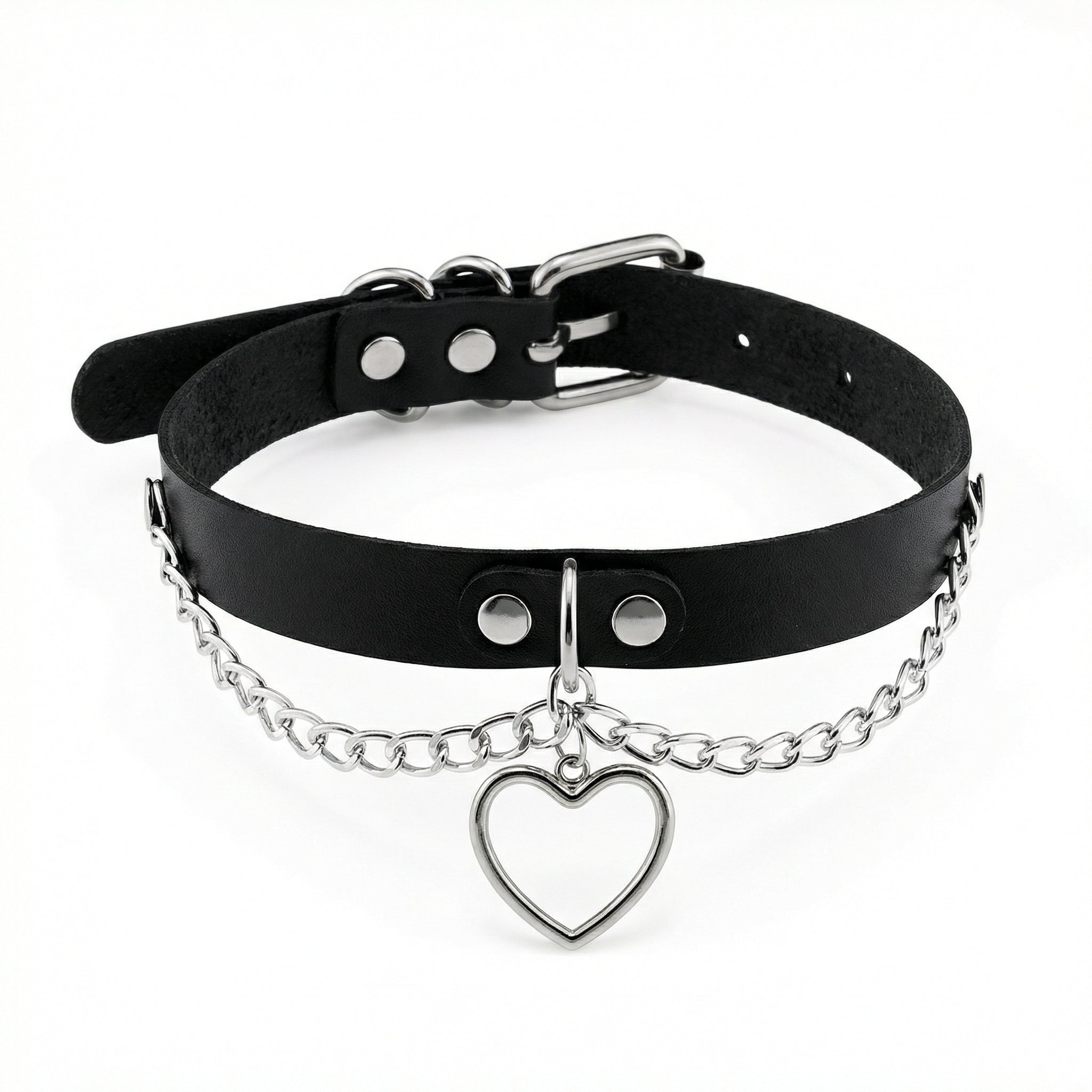 Choker “Catena & Cuore” stile gotico