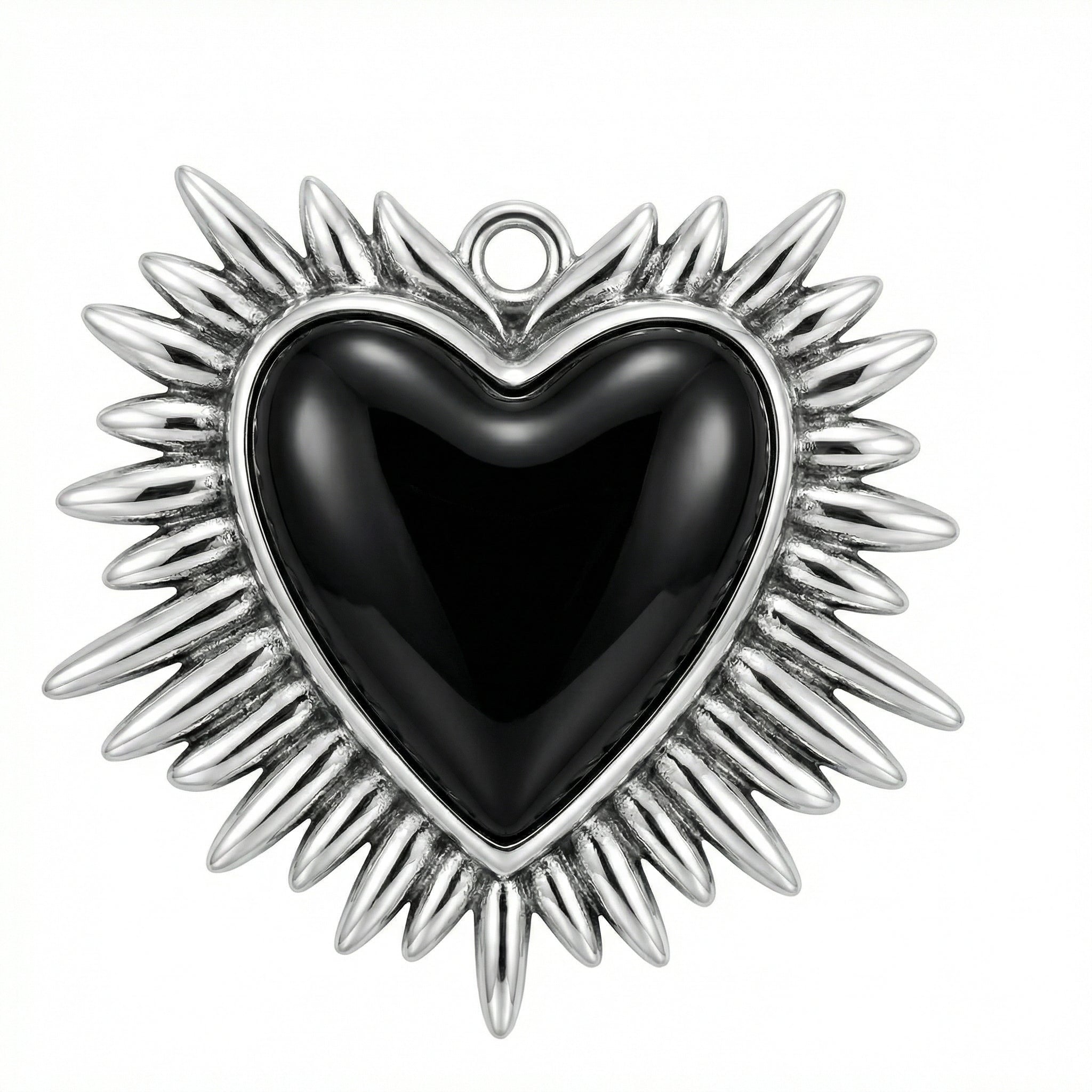 Ciondolo “Cuore Nero” stile gotico