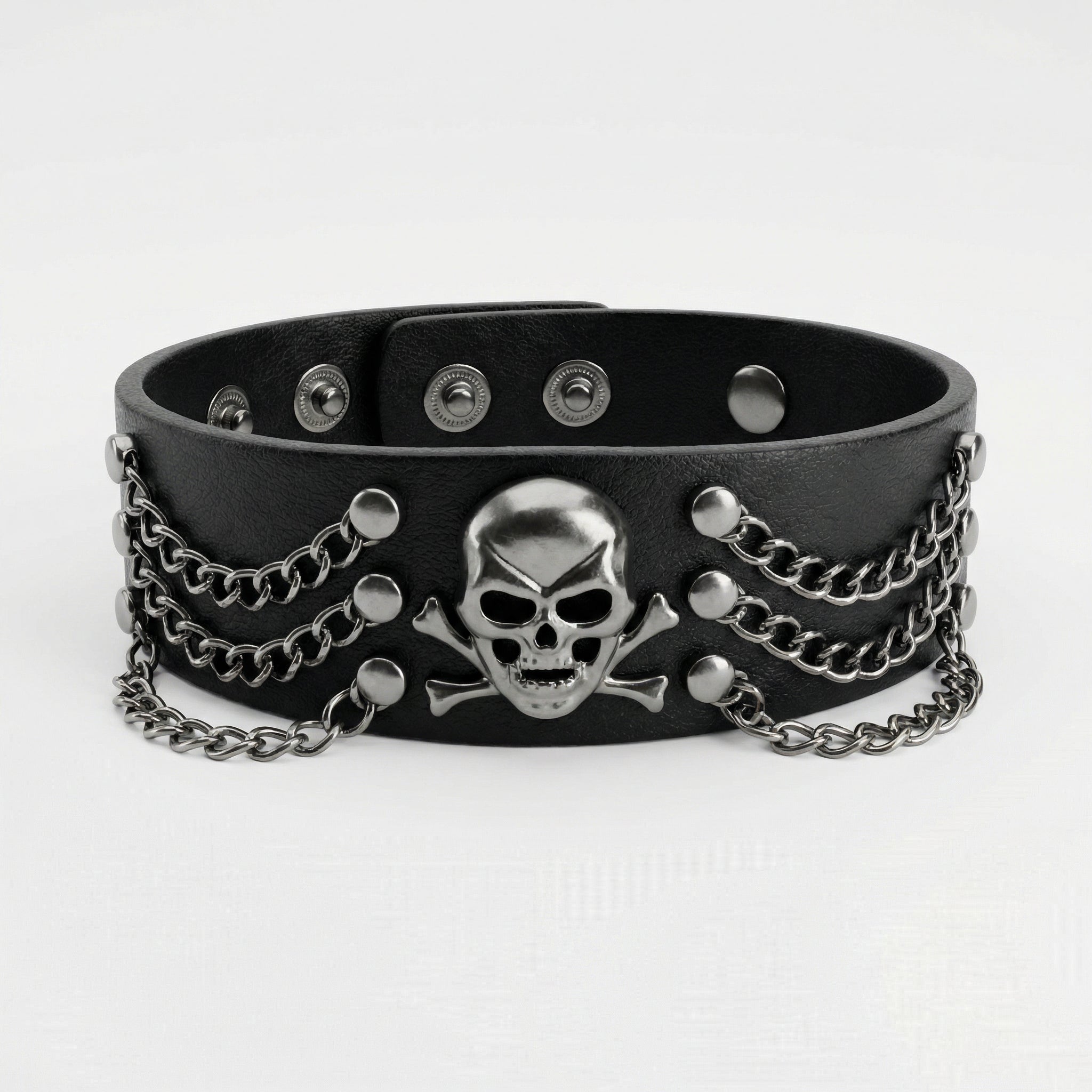 Bracciale “Teschio & Catene” stile gotico