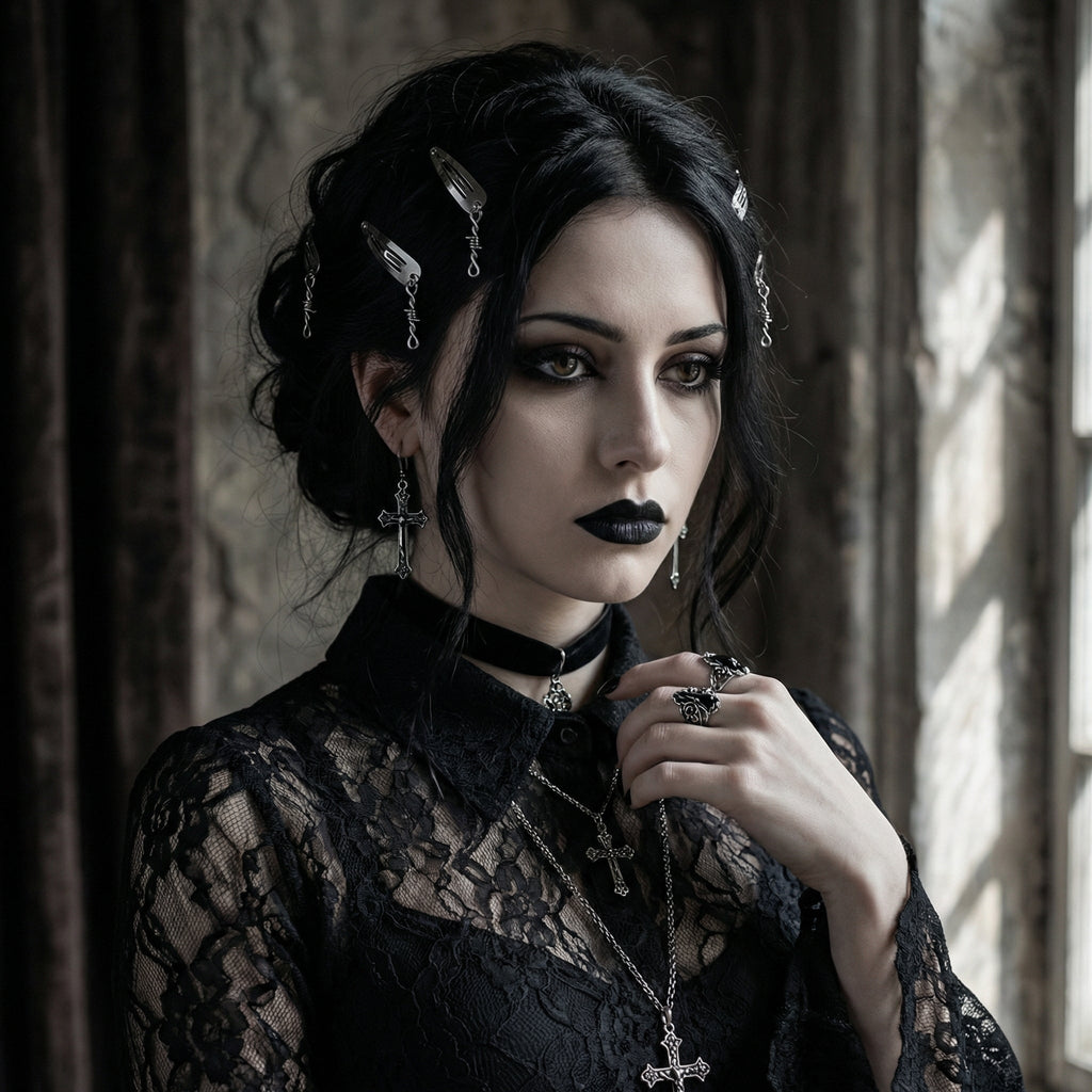 Fermagli per capelli “Filo Metallico” stile gotico