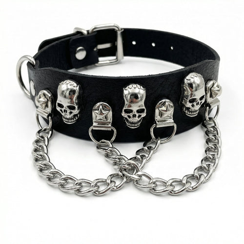 Bracciale “Teschi & Catene” stile gotico