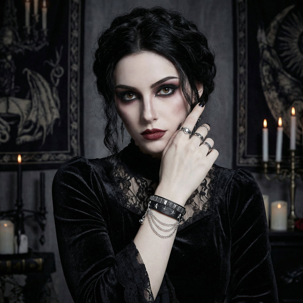 Bracciale “Stelle & Catene” stile gotico